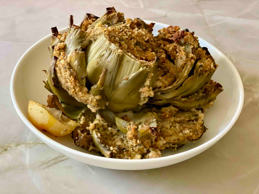 Feed Your Fire Podcast, self-discovery and cooking, stuffed artichoke recipe